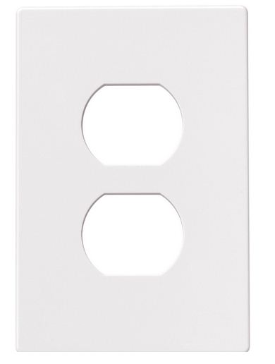 Cooper Wiring PJS8W Screwless Wallplate Receptacle, White