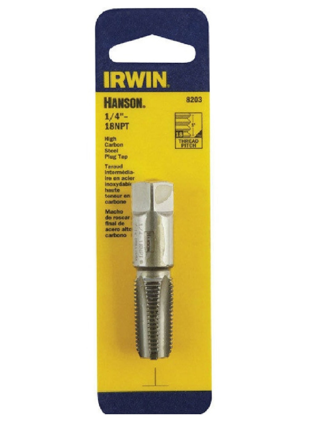 Irwin Tools 8203 Hanson® National Pipe Taper Tap, 1/4"-18 NPT