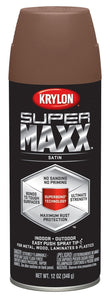Krylon K08972000 SUPERMAXX Spray Paint, Satin Adob, 12 Oz