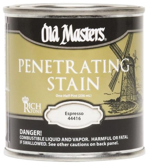 Old Masters 44416 Espresso Penetrating Stain, 1/2 Pint