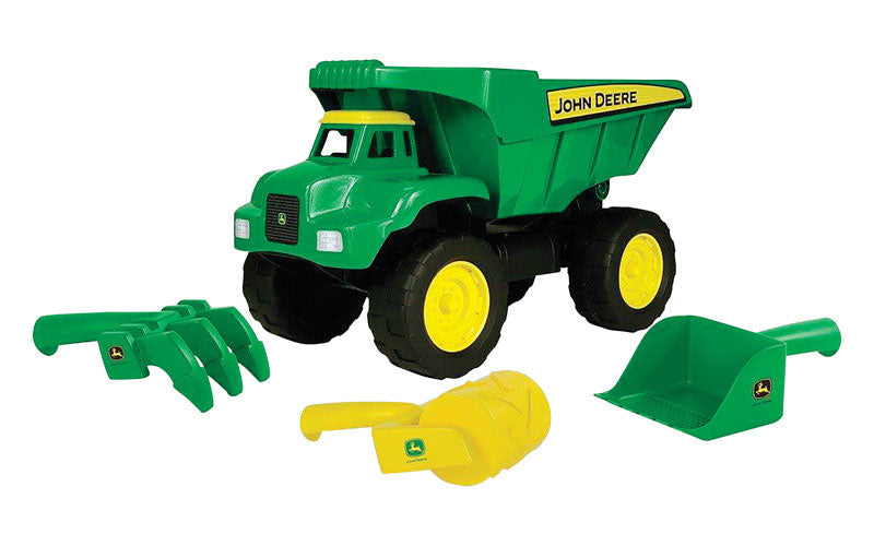 Tomy 46510 John Deere Preschool Dump Truck Sand Toy, Plastic, Green/Yellow