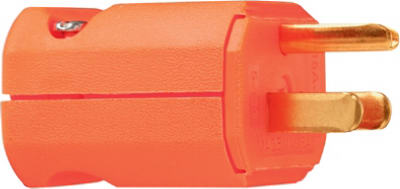 Pass & Seymour Premium Hi-Vis Plug, 15A, 125V, Orange