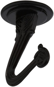 National Hardware N264-671 V154 Black Swag Hook, 1-1/2", 2-Pack