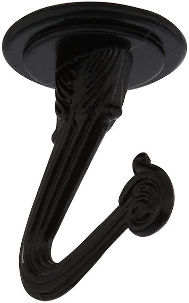 National Hardware N264-671 V154 Black Swag Hook, 1-1/2", 2-Pack