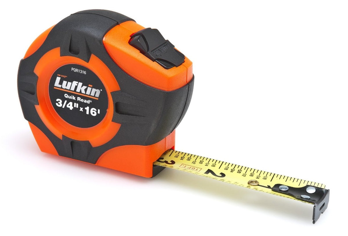 Lufkin PQR1316 Quikread Tape Rule, Rounded, Quick Read16' x 3/4"
