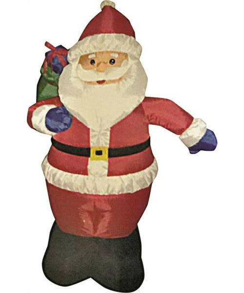 Holiday Basix 90117 Christmas Inflatable Santa With Bag, 6&#039; H