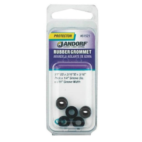 Jandorf 61521 Rubber Grommet, 3/8" x 3/16" x 3/16"