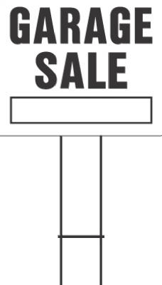 Hy-Ko LGS-2 Corrugated Plastic Garage Sale Sign, 20" x 24"