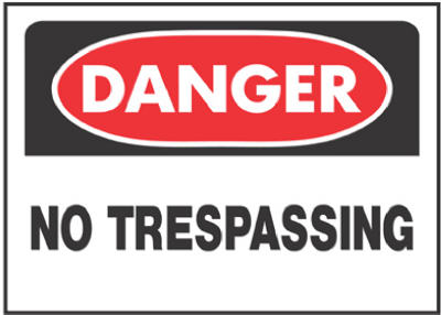 Hy-Ko 514 Danger No Trespassing Sign, 10" x 14"
