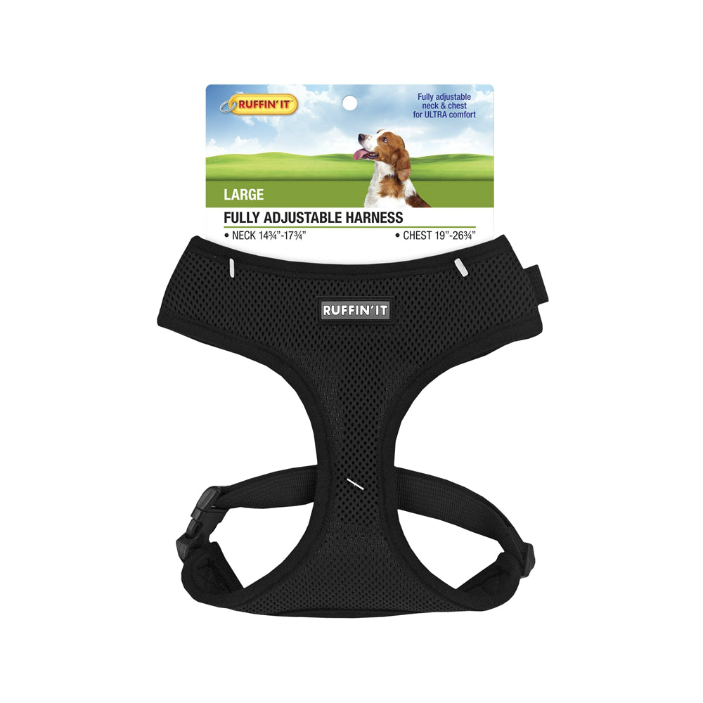 Westminster Pet 7N41466 Ruffin' It Fully Adjustable Mesh Large Dog Harness, Assorted Color
