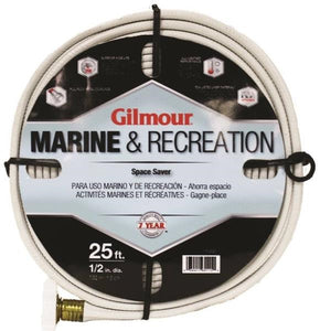 Gilmour 884251-1001 Heavy-Duty Garden Hoses, 1/2" x 25', White