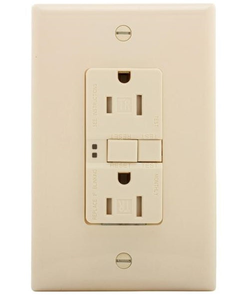 Eaton TRSGF15LA Self-Test Tamper Resistant GFCI Receptacle, 15 Amp