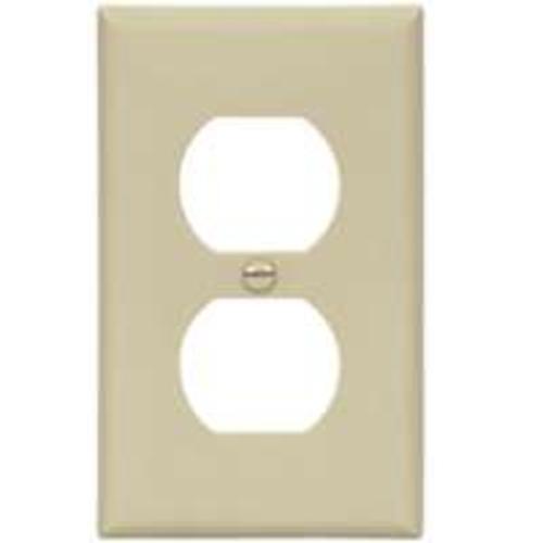 Cooper Wiring BP5132V Duplex Receptacle Plate, Ivory, 2.75" x 4.50"