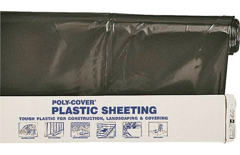 LBM Poly 4X32-B 4 Mil Polyethylene Sheeting, Plastic, Black, 32' x 100'
