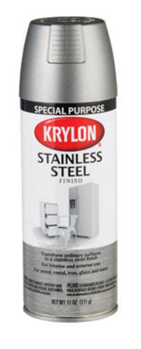 Krylon 2400 Interior/Exterior Spray Paint, 11 Oz, Stainless Steel