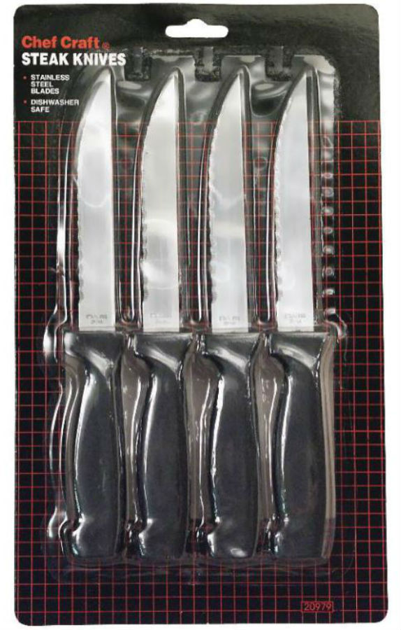  Chicago Cutlery B144 4pc Walnut Tradition Steak Knife Set: Steak  Knives: Home & Kitchen