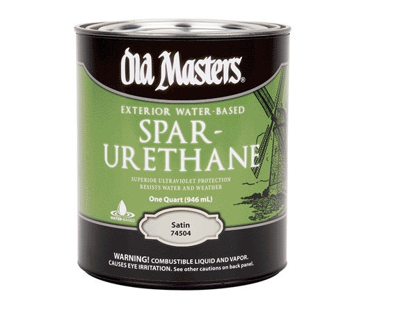 Old Masters 74501 Exterior Water-Base Spar Urethane, Satin Finish, Gallon