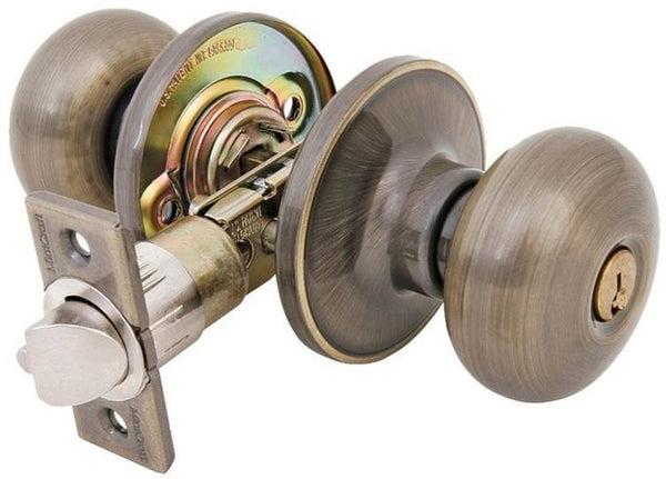 Prosource TF800V-PS Entry Knob Set, Antique Brass