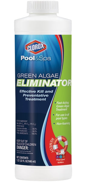 Clorox 42032CLX Pool & Spa Green Algae Eliminator, 32 Oz