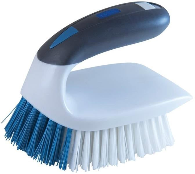 Lysol 59202 2-in-1 Iron Handle Brush, Dual bristles