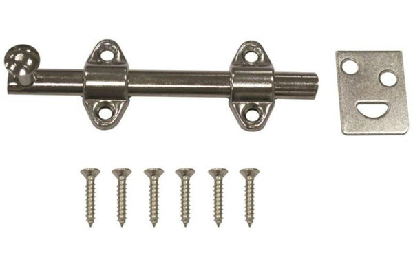 Prosource 23260-SC-PS Surface Bolts, Satin Chrome, 4"