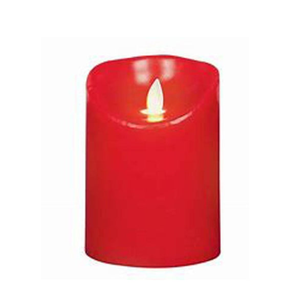 Santas Forest 25315 Christmas Dust Free Candle, Plastic, Red, 7"