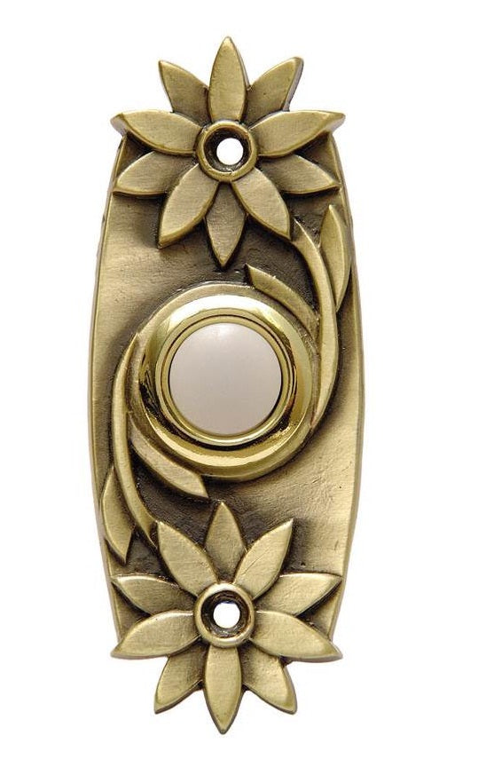 Carlon DH1641L Door Bell Pushbuttons, Antique Brass