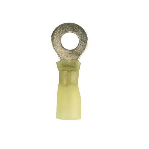 Jandorf 60830 Heat Shrink Terminal Ring, 12-10 Gauge AWG, Yellow