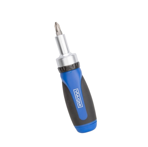 Vulcan 900063 6-In-1 Multi-Bit Ratcheting Screwdriver Set, Chrome