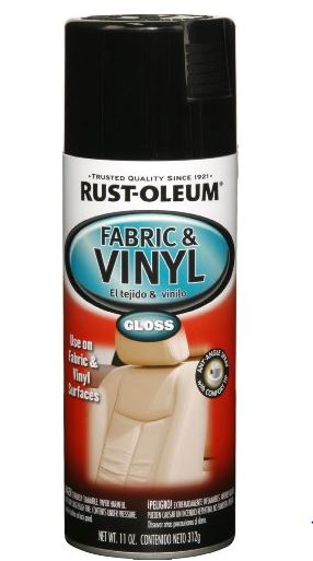 Automotive 248918 Fabric & Vinyl Paint, 11 Oz, Gloss Black