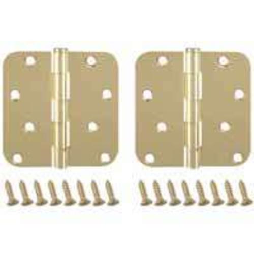 Mintcraft BH-402PB3L Radius Corner Door Hinge, 4" x 4"