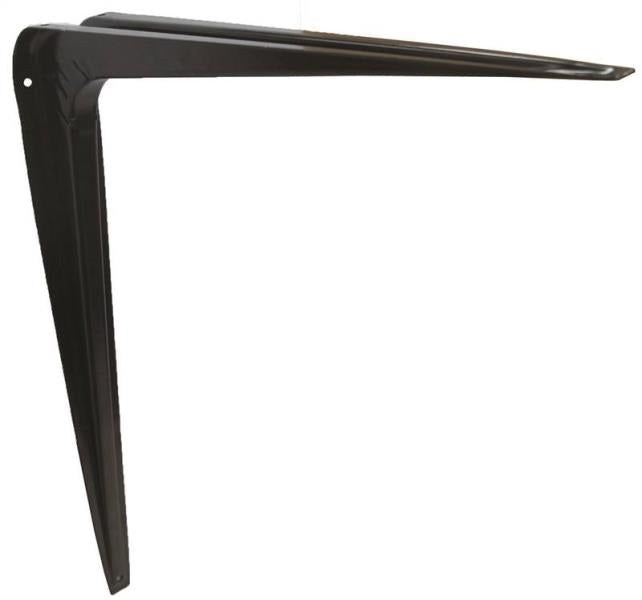 Prosource 21142BK-PS Shelf Brackets, Steel, Black, 12" x 14"