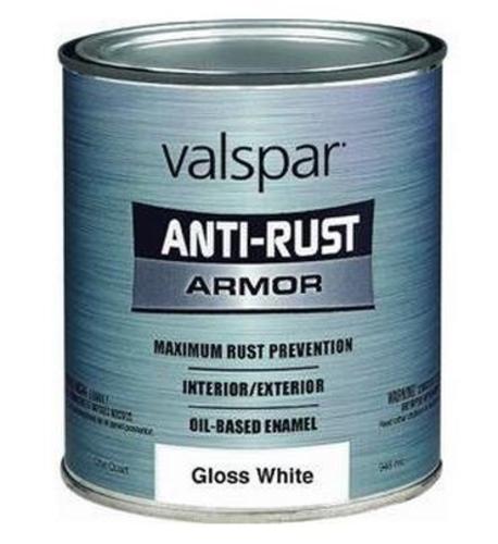 Valspar 044.0021800.005 Anti-Rust Enamel, 1 Quart, White