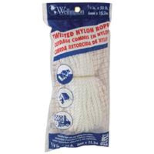 Wellington 16357 Twisted Nylon Rope, 1/4X100&#039;