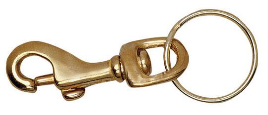 Hy-Ko KC172 Bolt Snap With Split Ring, Solid Brass