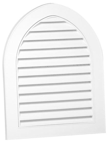 Duraflo 626110-00 Cathedral White Gable Vent, 22" x 28"