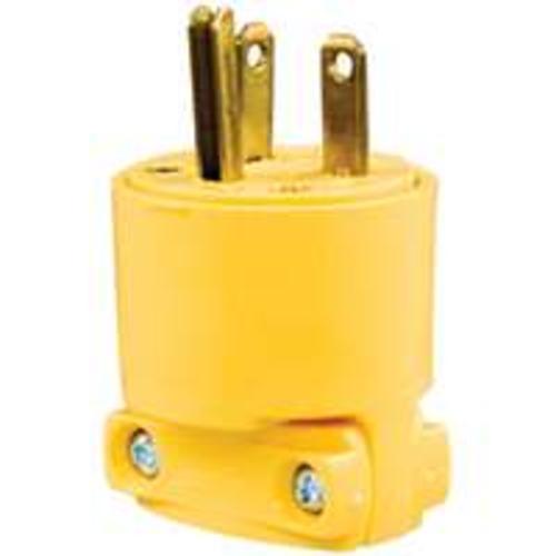 Cooper Wiring 4409-BOX 3 Wire Armored Plug, Yellow