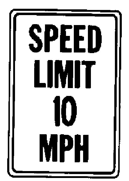 Hy-Ko HW-10 "Speed Limit 10 MPH" Sign, 12" x 18", Aluminum