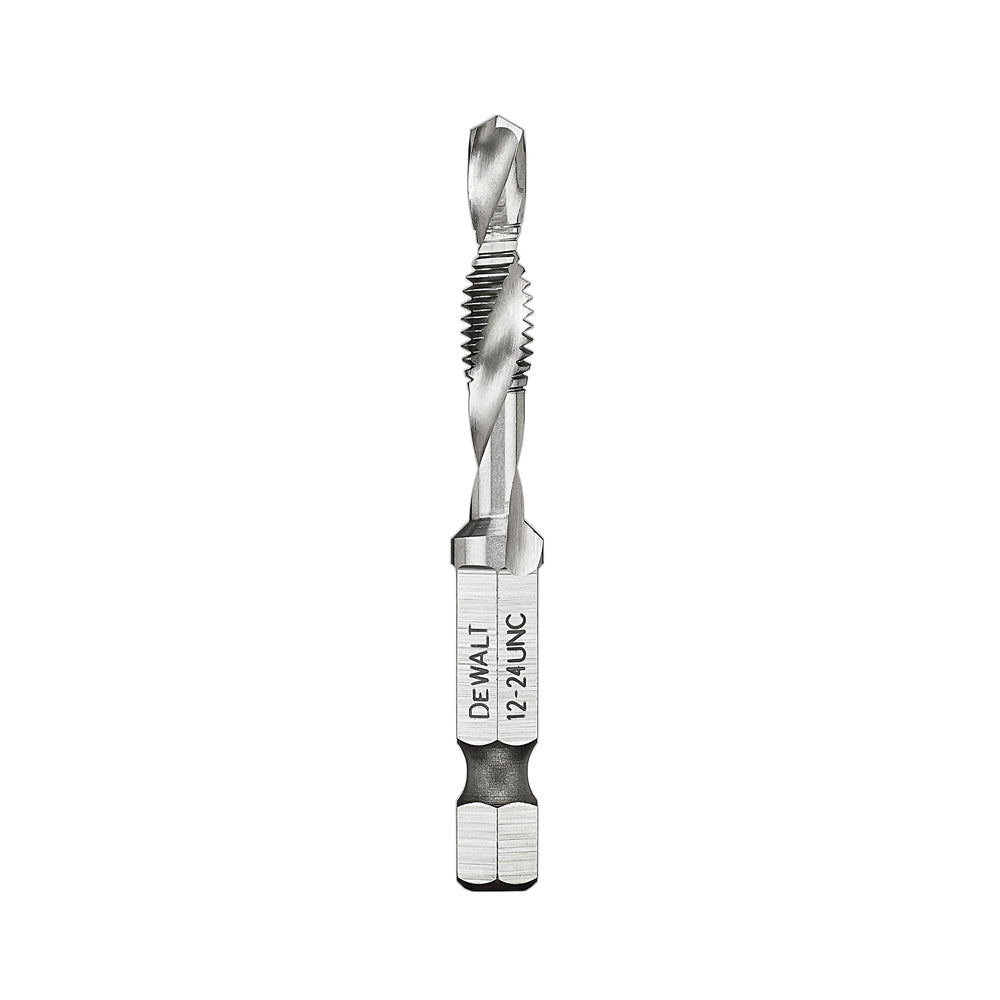 DeWalt DWADTQTR1224 Impact Ready Tap & Drill Bits, High Speed Steel, Bright, 1/4"