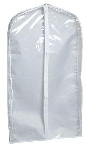 Honey Can Do SFT-01417 Peva  Hanging Suit Bag, White / Clear