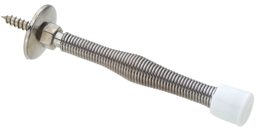 National Hardware N273-664 Spring Door Stop, Zinc die-cast base, Chrome Plated, 3"