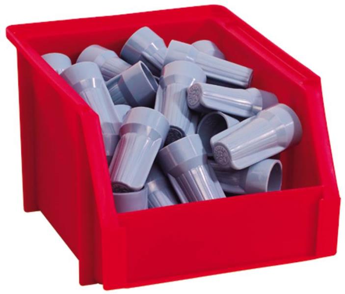 Stack-On BIN-5 Small Parts Storage Organizer Bin, Red, Single Unit