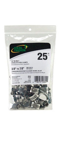 Ideal Tridon 6706550 Hose Clamps, Stainless Steel, Pack 25