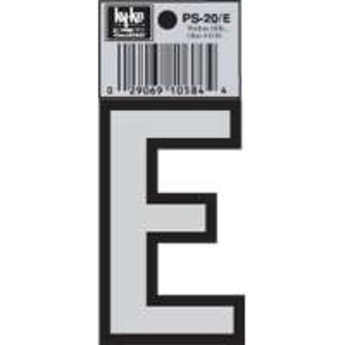 Hy-Ko PS-20/E Vinyl lettering Reflective House Letter E, Size 3-1/4"