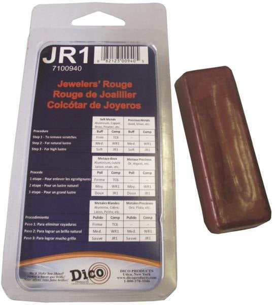 Dico Products 7100940(JR1) Jewelers Rouge Buffing Compound, Red, 4-1/2 Oz
