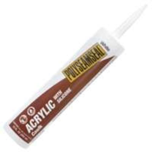 Henkel 1507598 Polyseamseal Silicone Acrylic Latex Caulk, Almond, 10 Oz