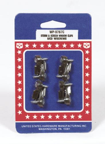 Us Hardware WP-9767C Screen & Storm Window Clips, 5/32" x 15/16"