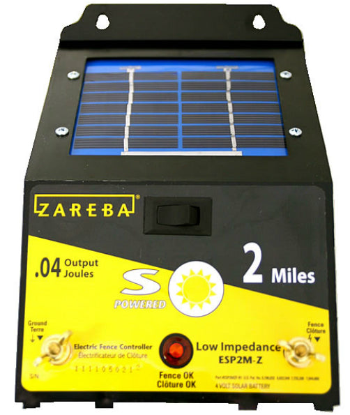 Zareba ESP2M-Z 2 Mile Solar Fence Charger, 2 Mile