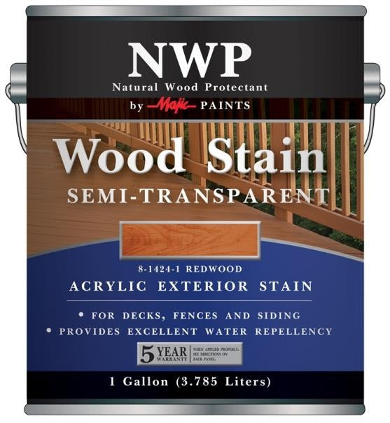 Majic 8-1424-1 NWP Semi-Transparent Exterior Wood Stain, 1 Gallon
