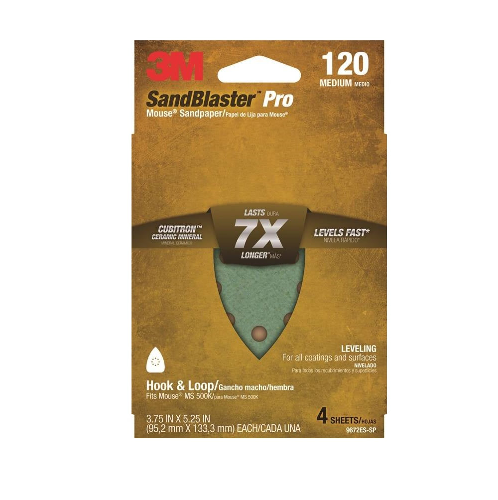 3M 9672SB-ES Sandblaster Sanding Sheet, 120-Grit